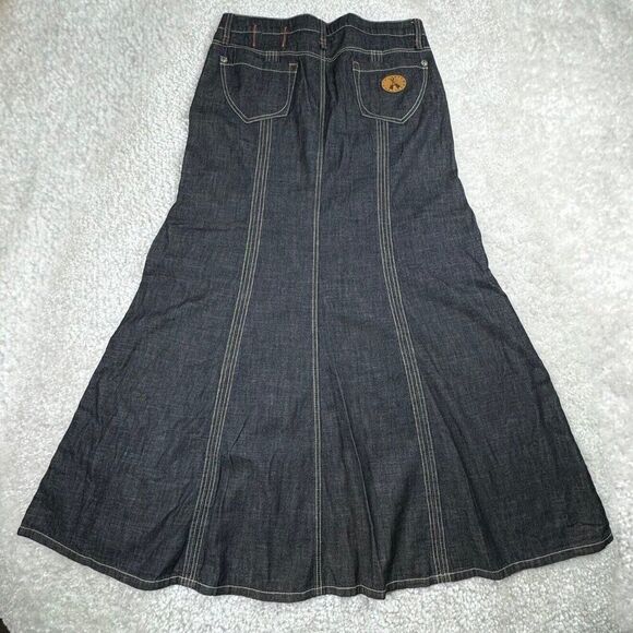 BCBG Girls Denim Maxi Mermaid Skirt Vintage Y2K - Picture 2 of 8